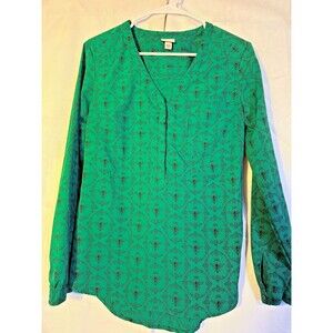 Honey Bee Pattern Top Women's Medium M Grannycore Quirky Cottagecore Boho Hippie